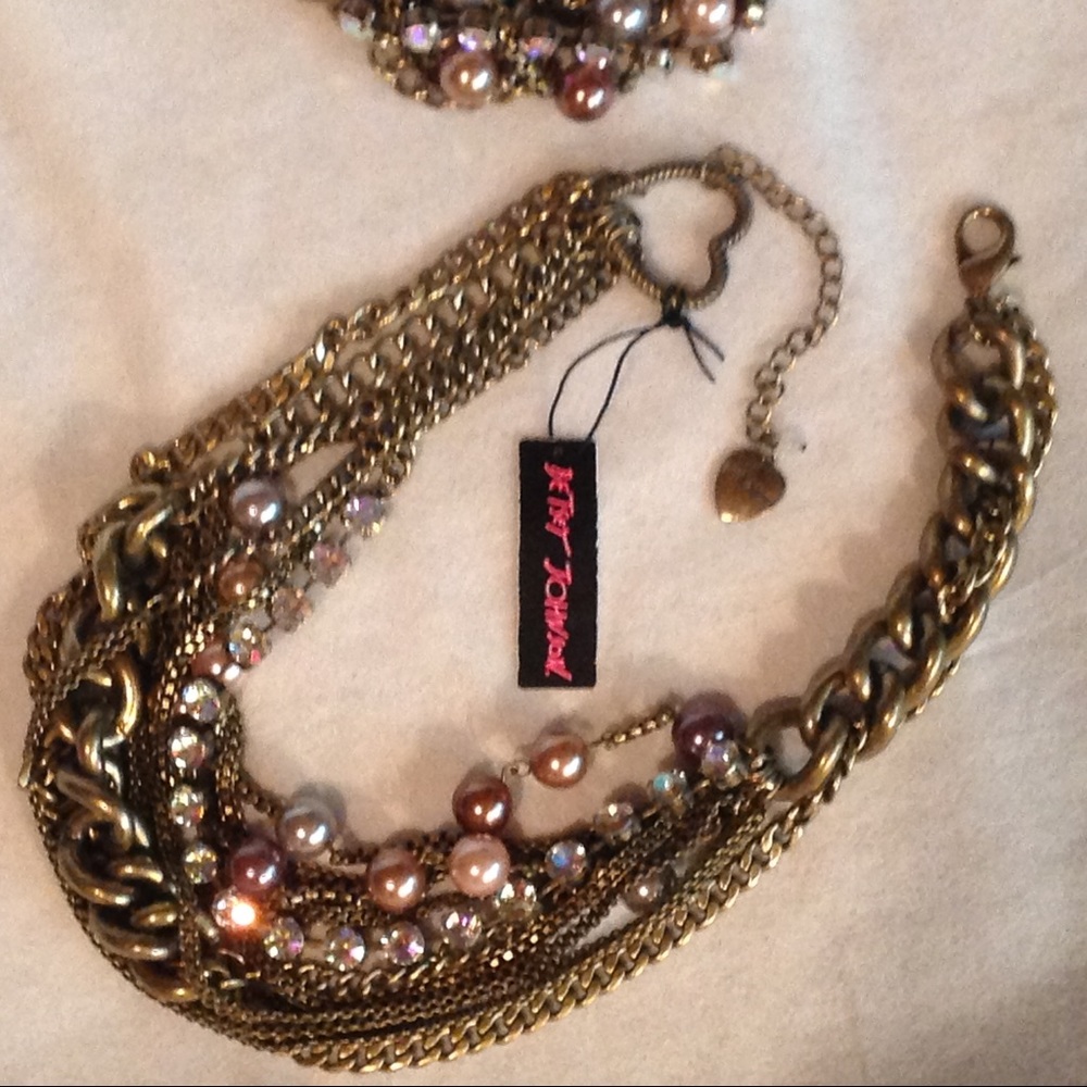 Betsey Johnson New Necklace and Bracelet Set